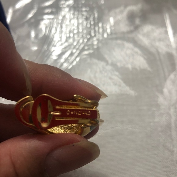 Christian Dior Gold/Onyx Clip on earrings - Picture 2 of 5